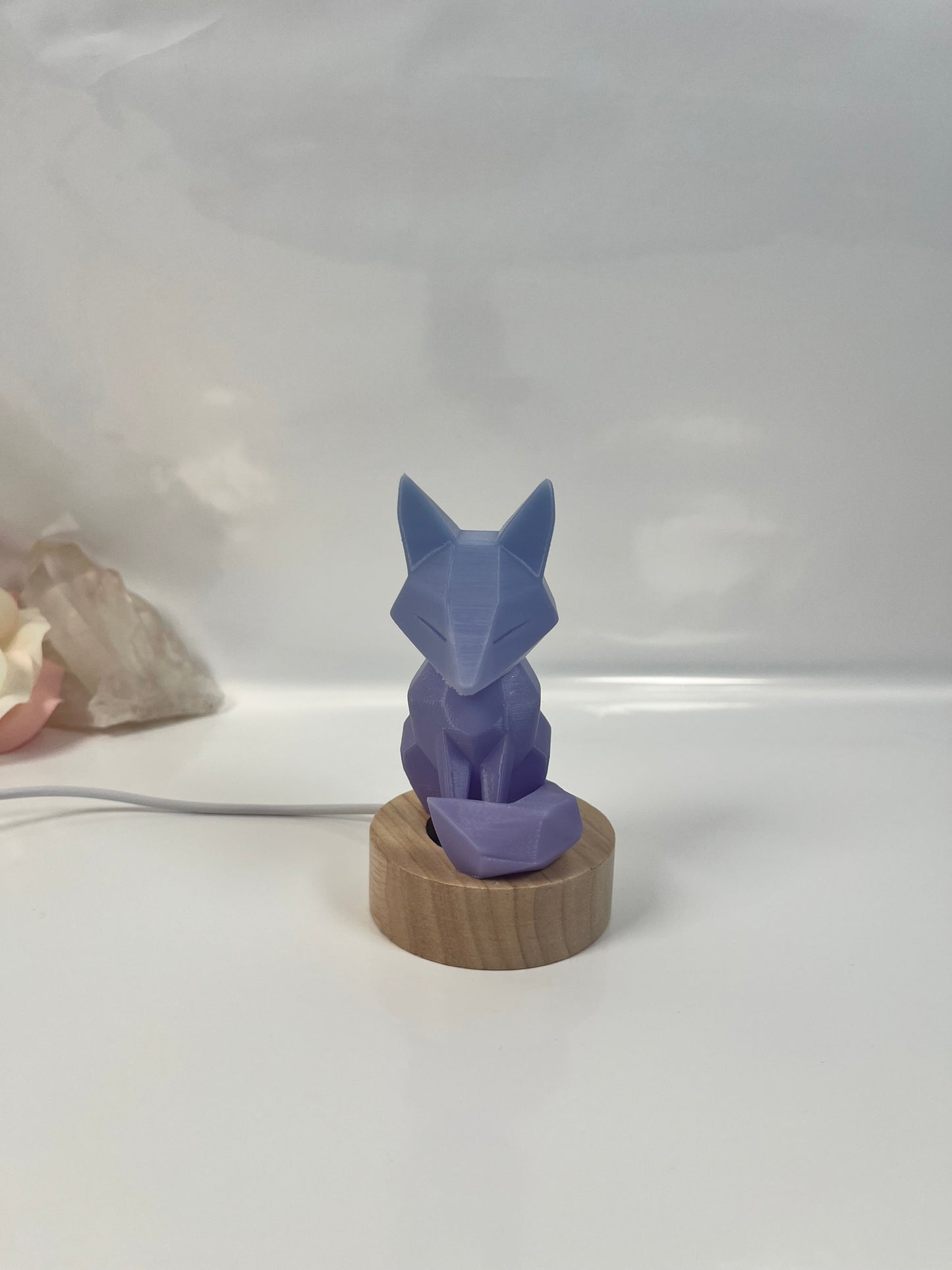 Fuchs Lampe Blau Rosa