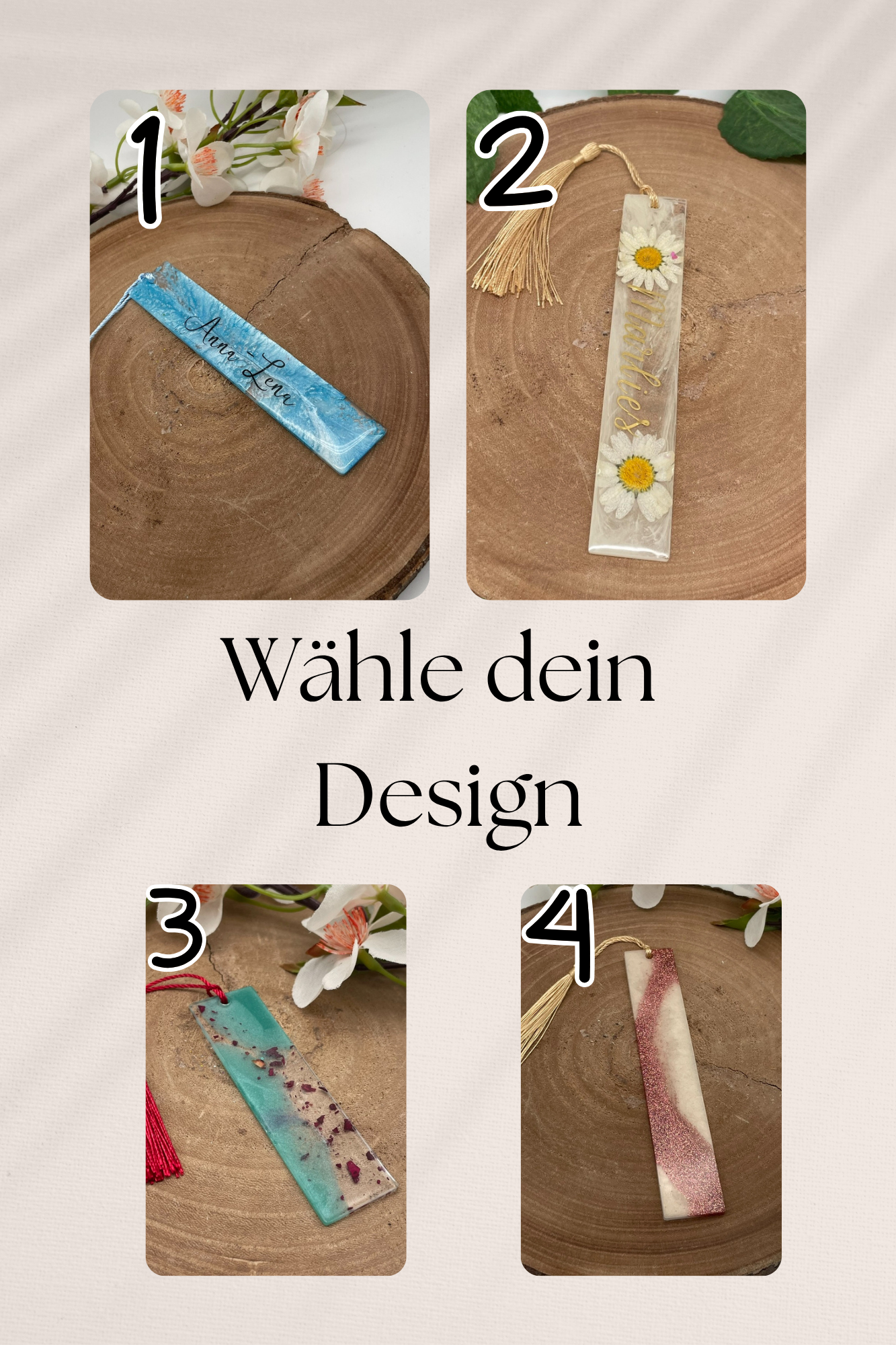Lesezeichen nach Wunschanfertigung
