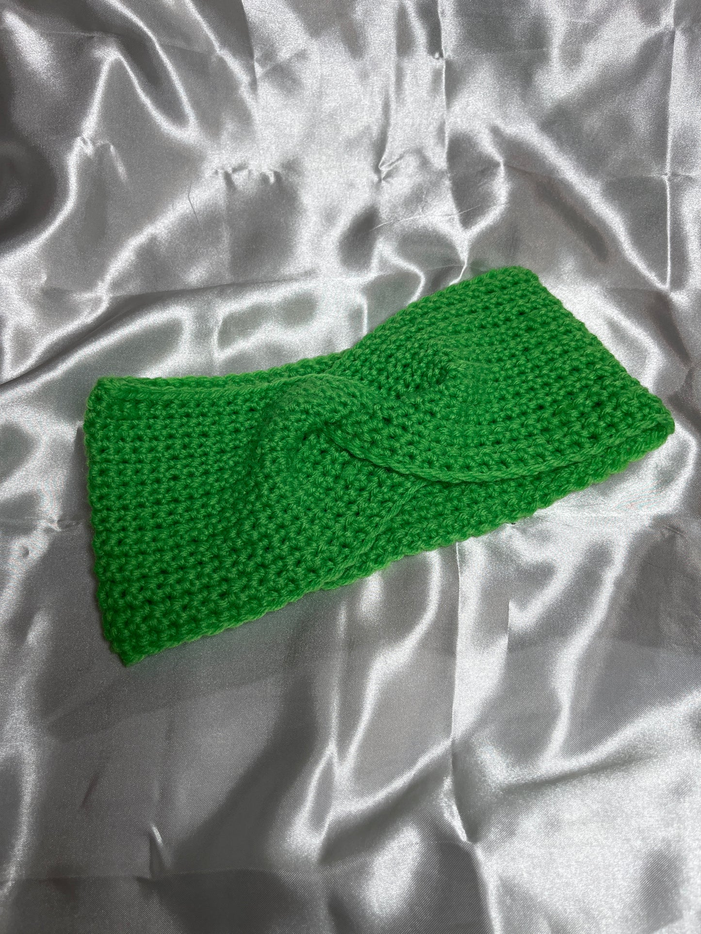 Haarband gehäkelt Grün