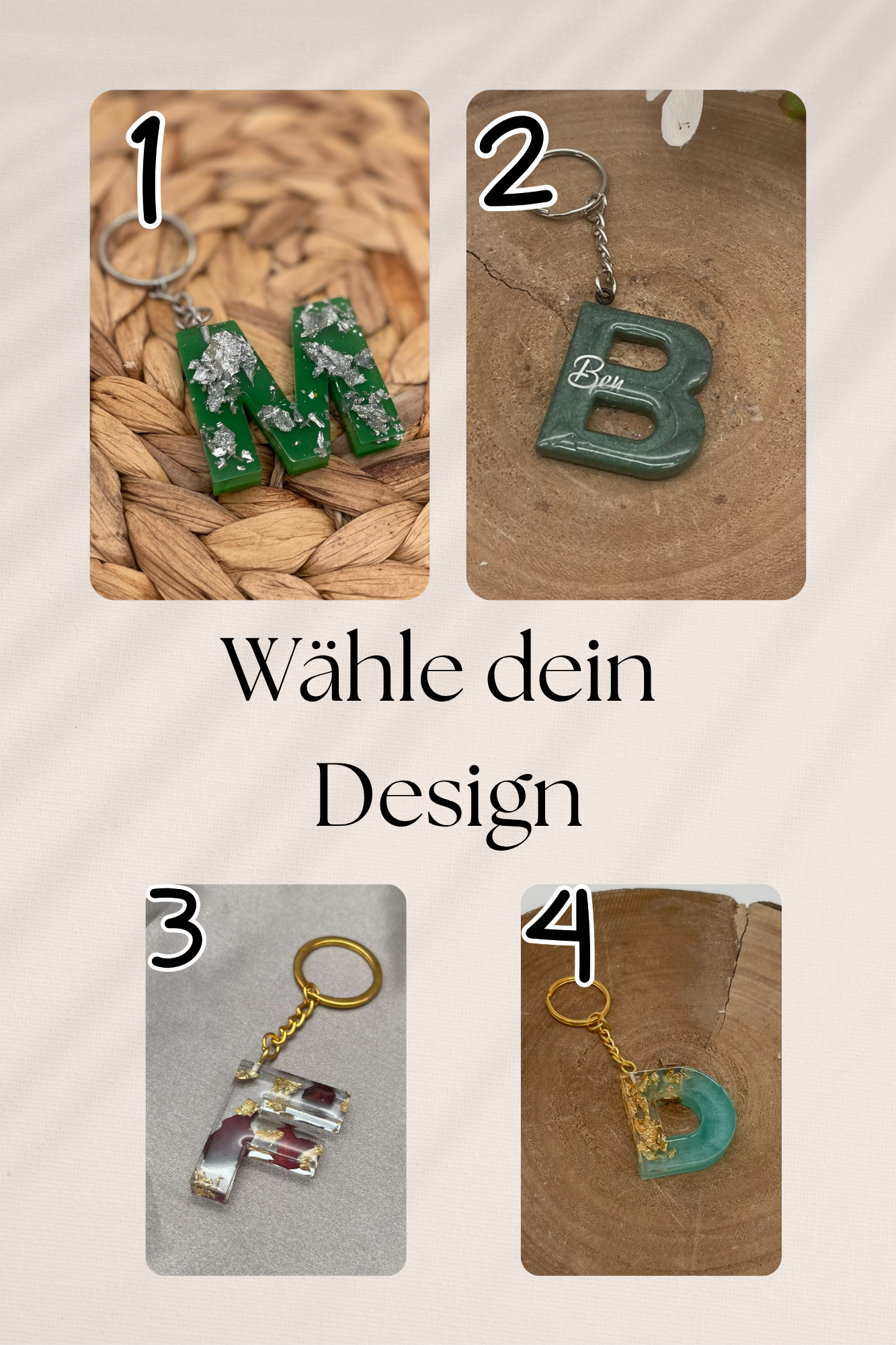 Buchstaben Schlüsselanhänger Wunschanfertigung
