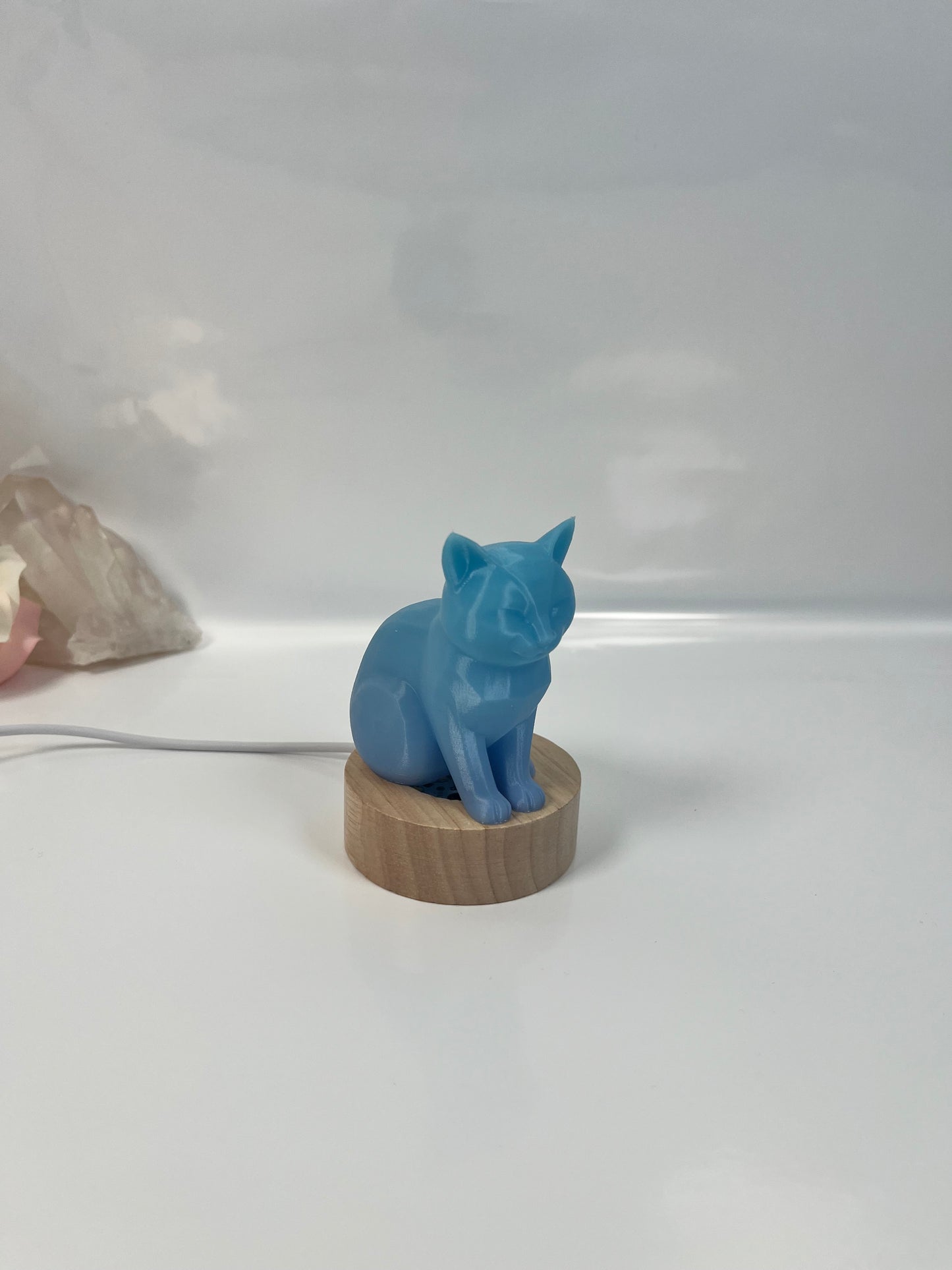 Katze Lampe Blau Rosa