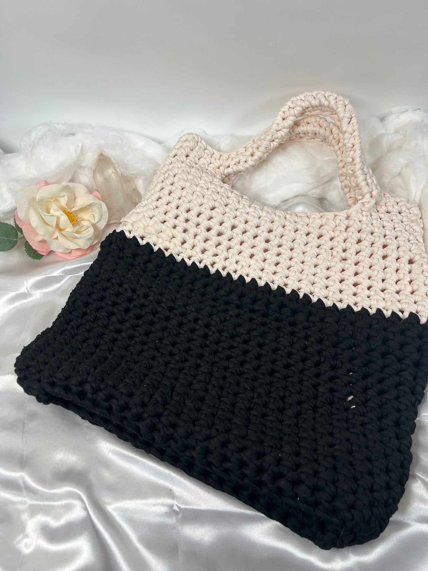 Handtasche Schwarz weiß