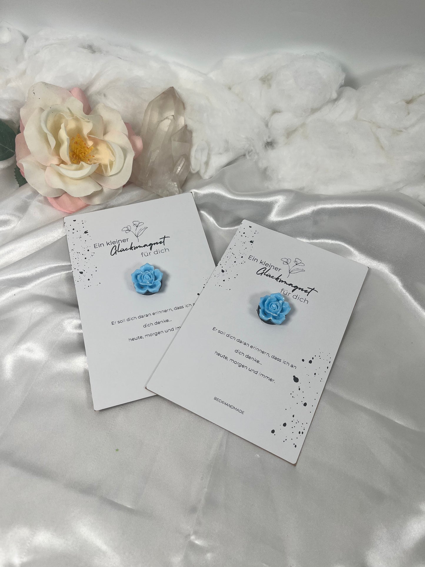 Glücksmagnet Rose Hellblau