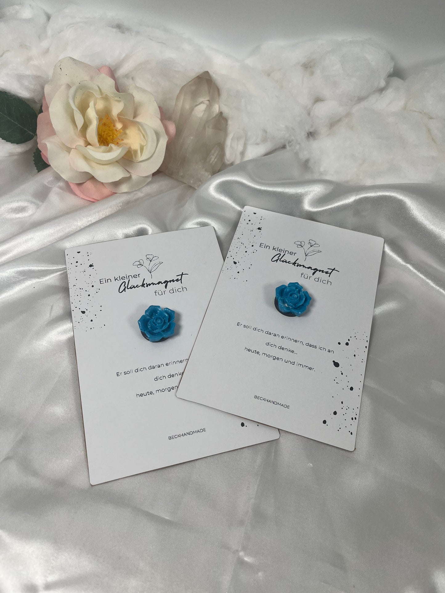 Glücksmagnet Rose Blau