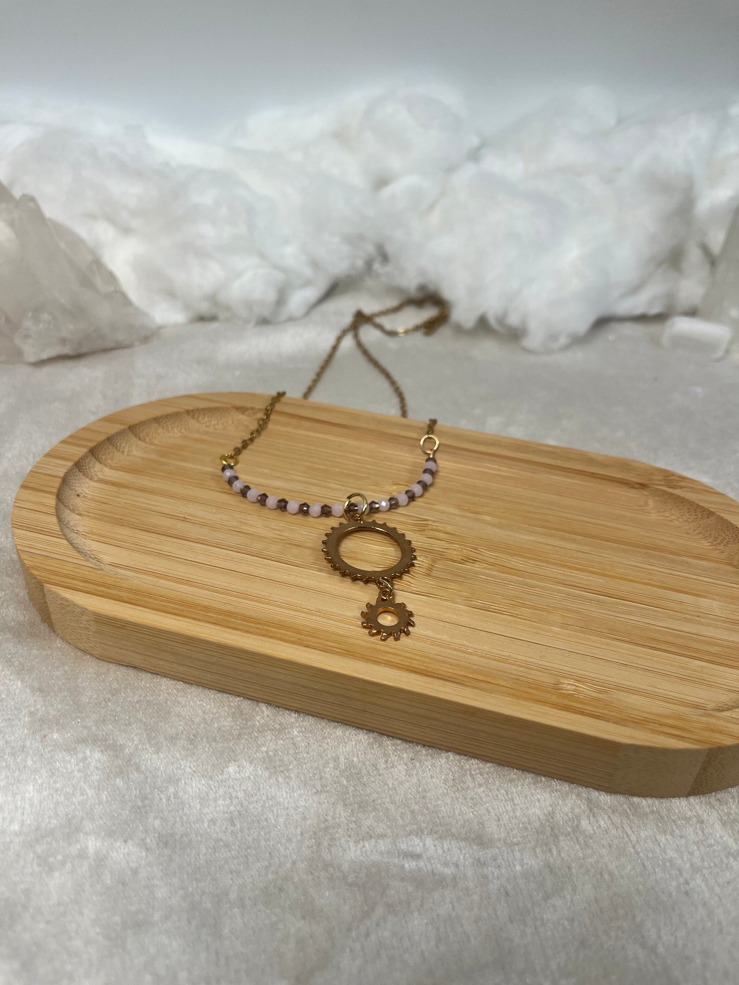 Kette Lila Rosa Zahnrad
