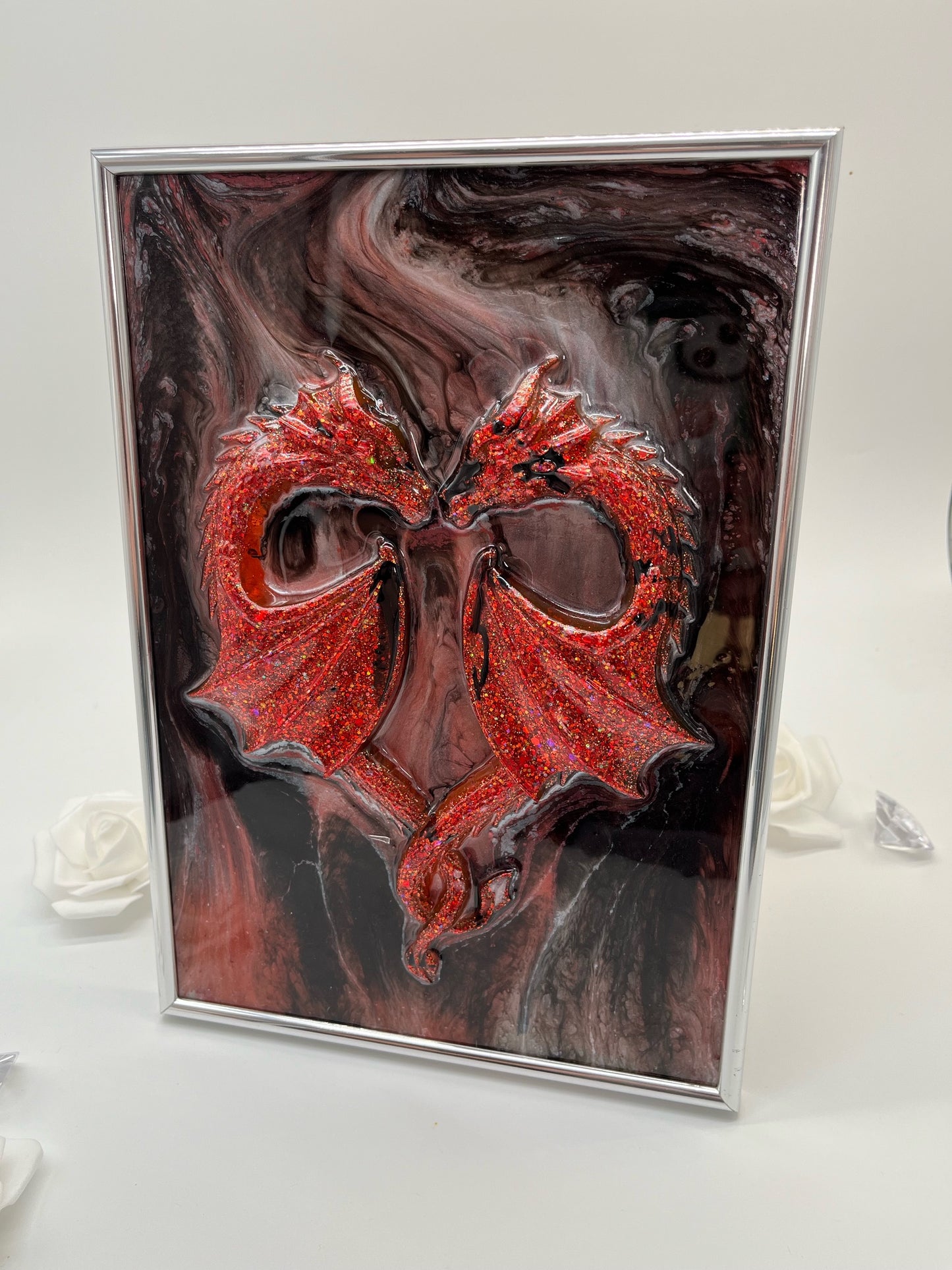 Wandbild Drachenpaar Wunschanfertigung