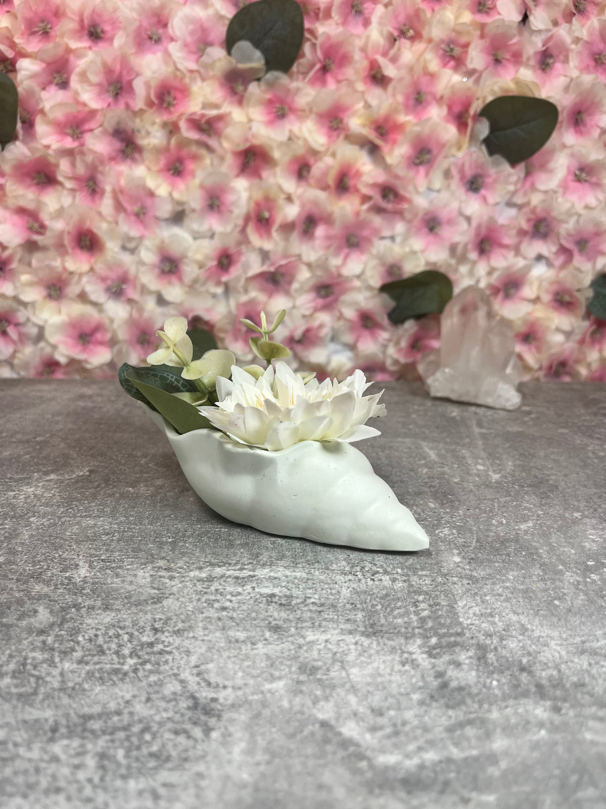 Blumen Deko Mint Muschel