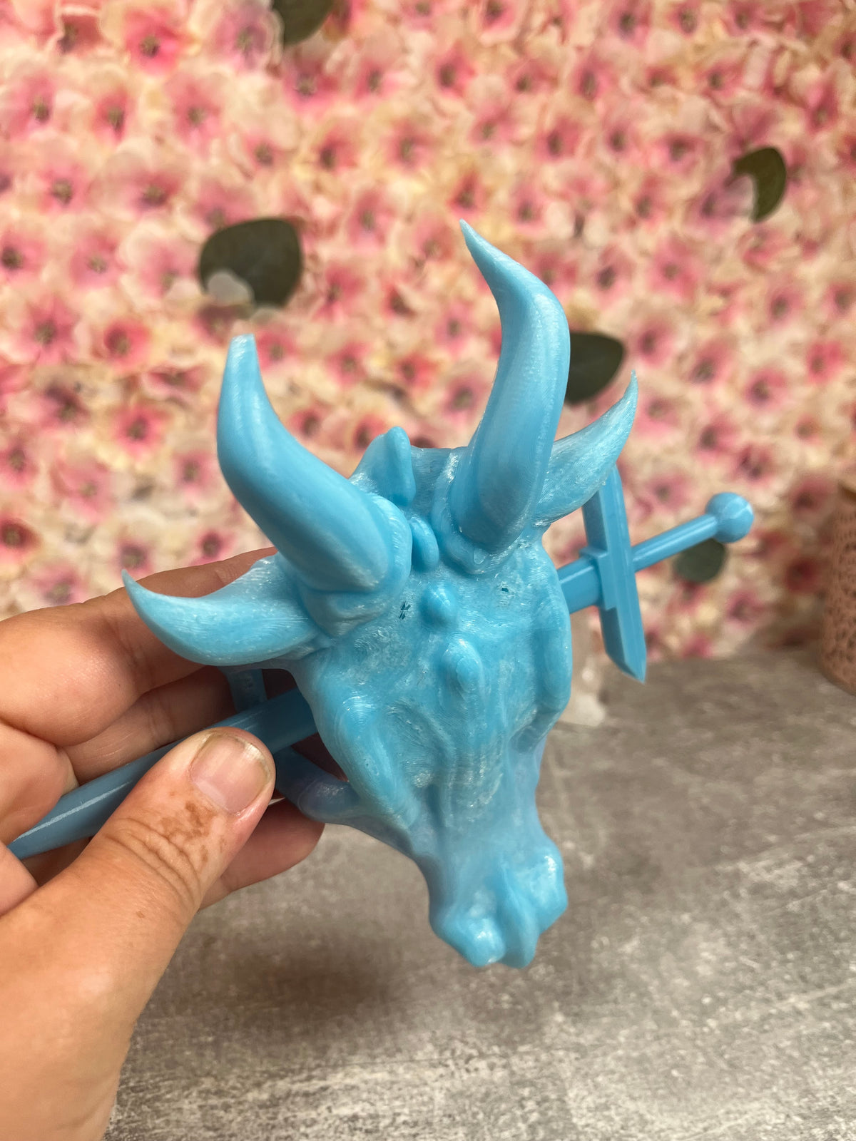 Haarteil Drache Hellblau 2. Wahl (B-Ware)