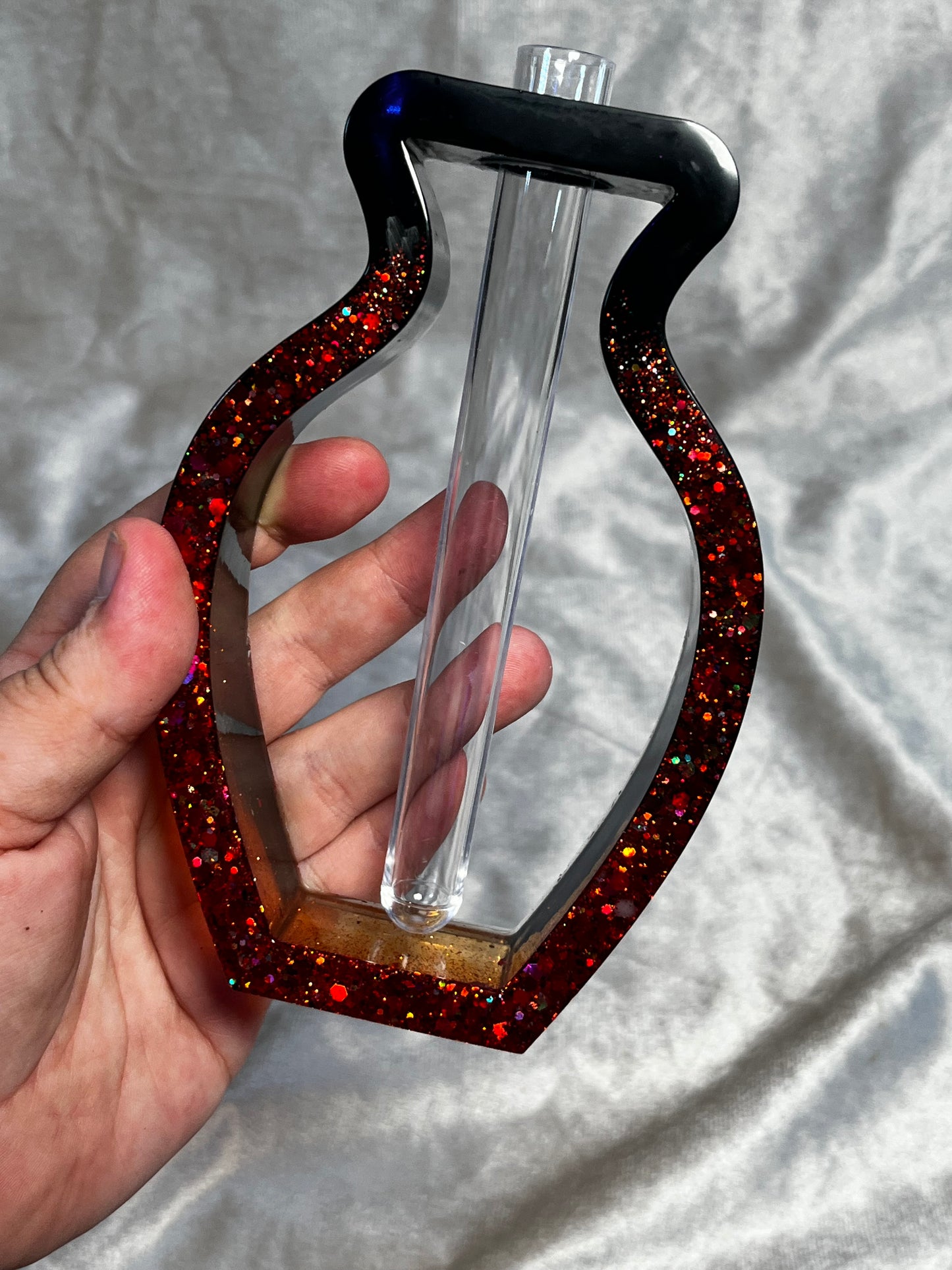Vase Schwarz Rot