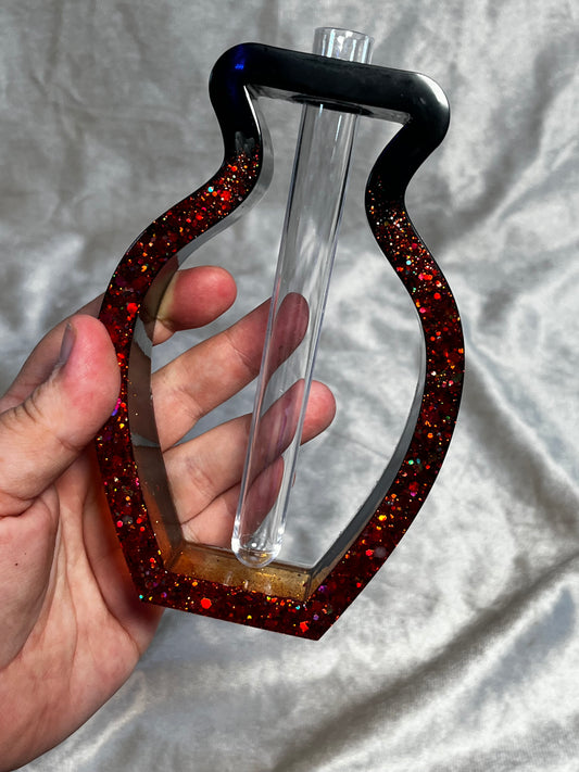 Vase Schwarz Rot