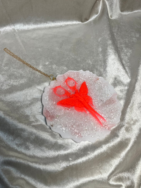 Wandbild Schmetterling Rosa Rot