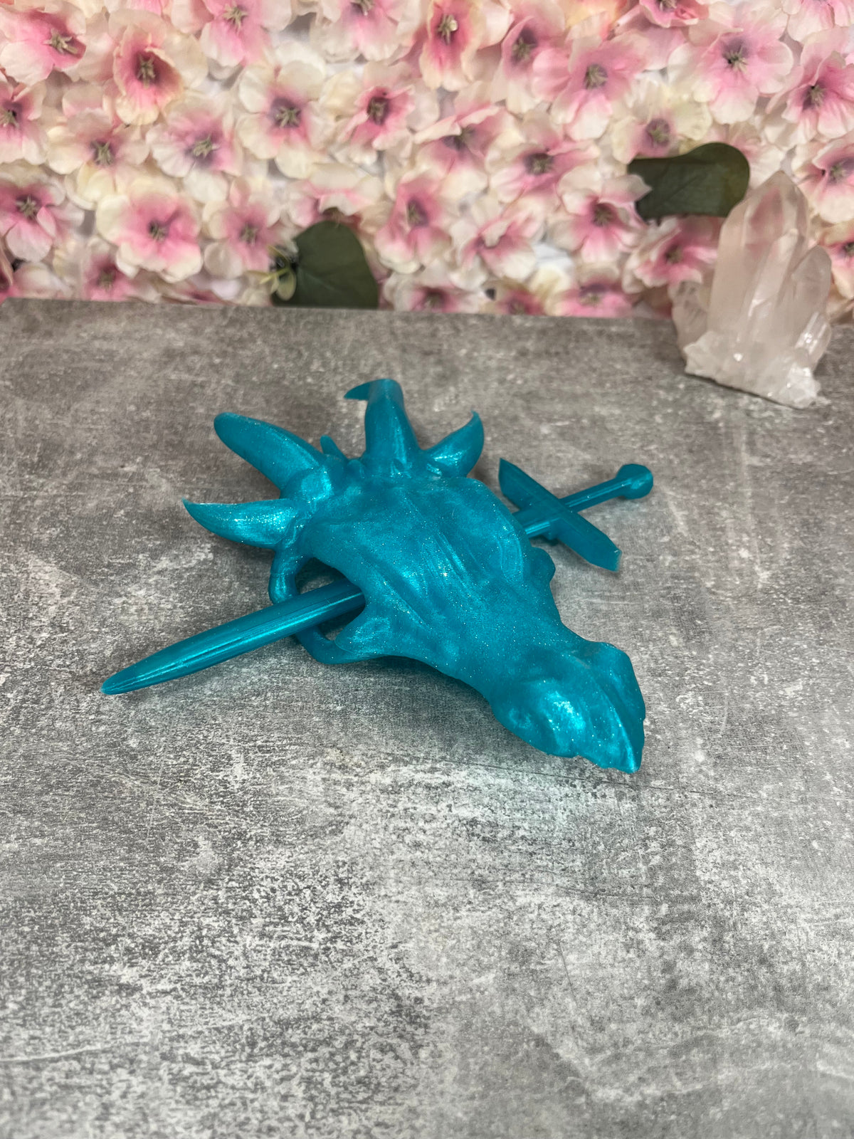 Haarteil Drache Türkis