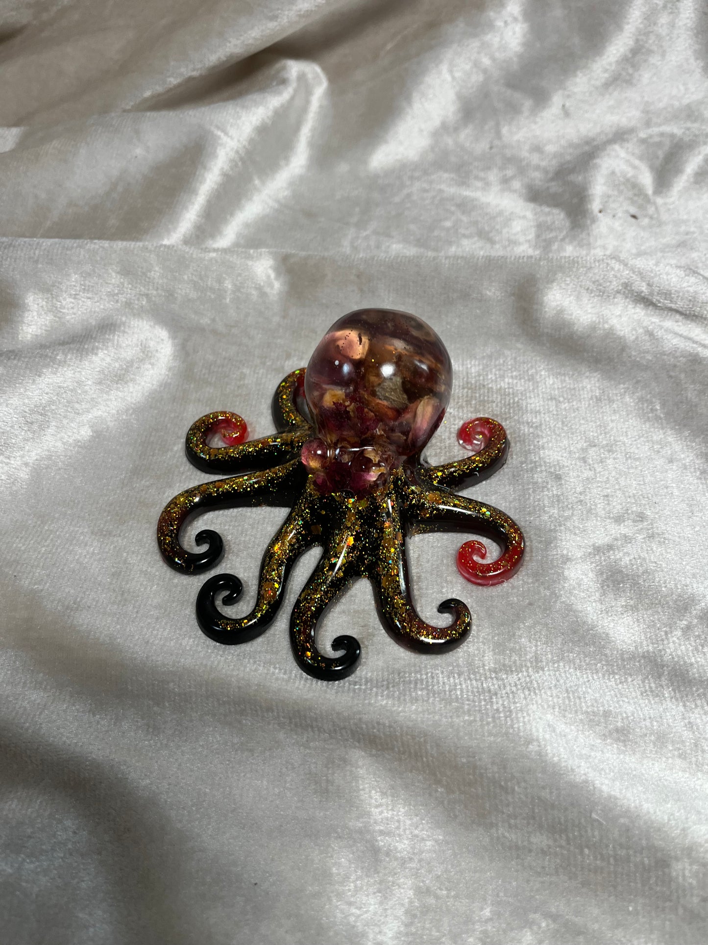 Krake Rosen Gold Glitzer