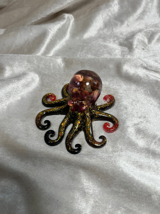 Krake Rosen Gold Glitzer