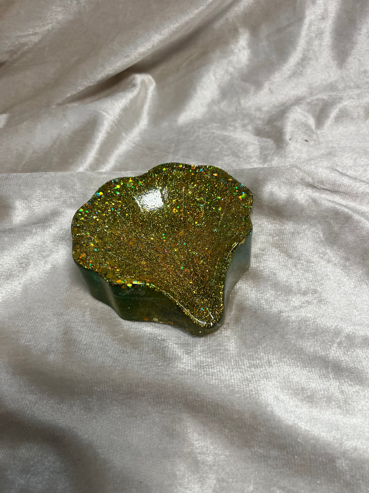 Seifenschale Türkis Gold Glitzer