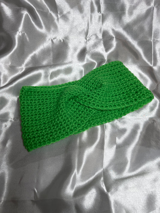 Haarband gehäkelt Grün