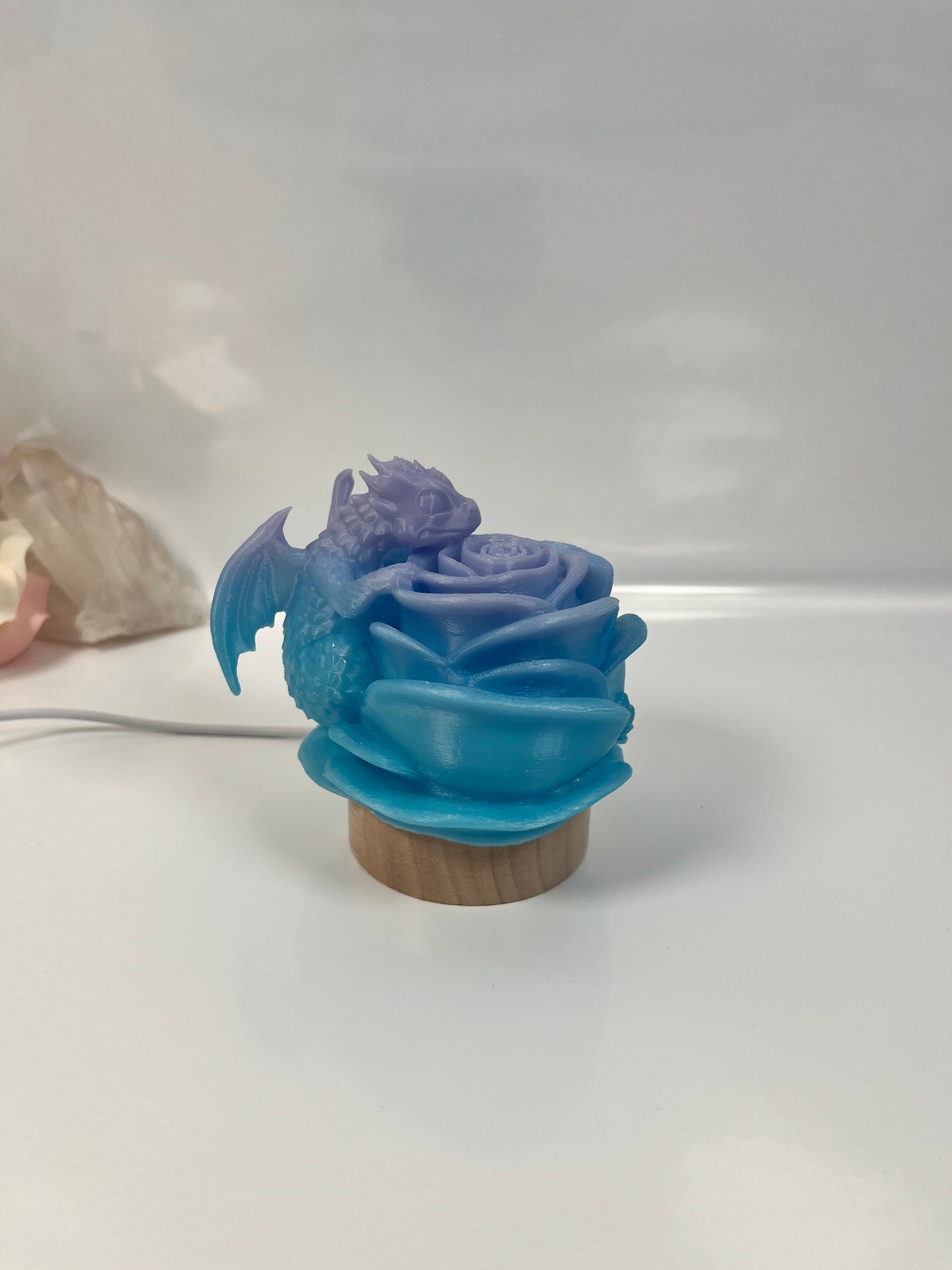 Drachen/ Rose Lampe Blau/Rosa