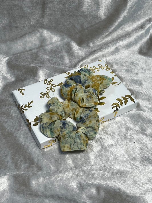 Haargummis Chiffon Gelb