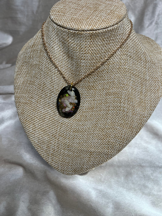 Kette Schwarz Blume