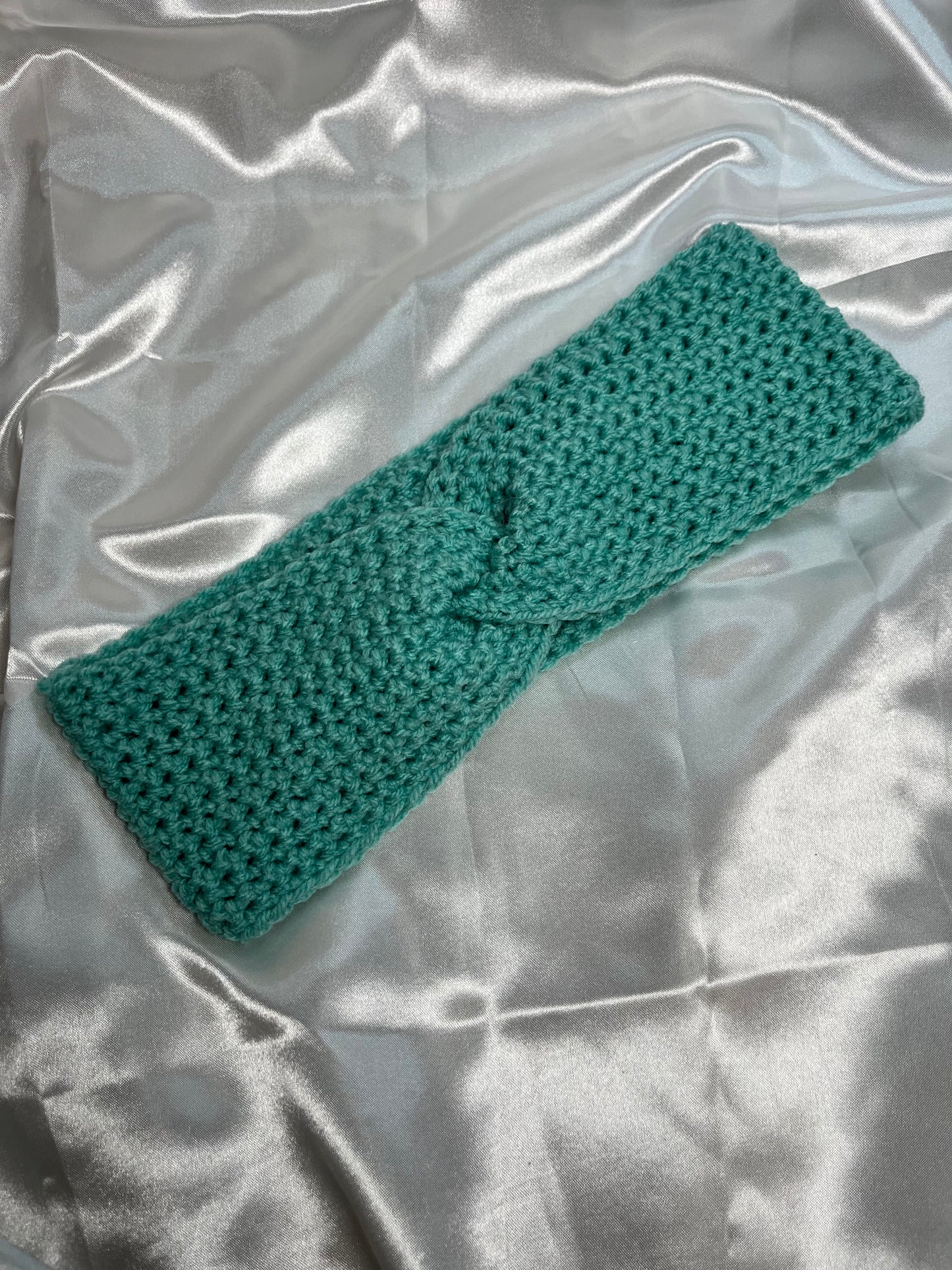 Haarband gehäkelt Mint