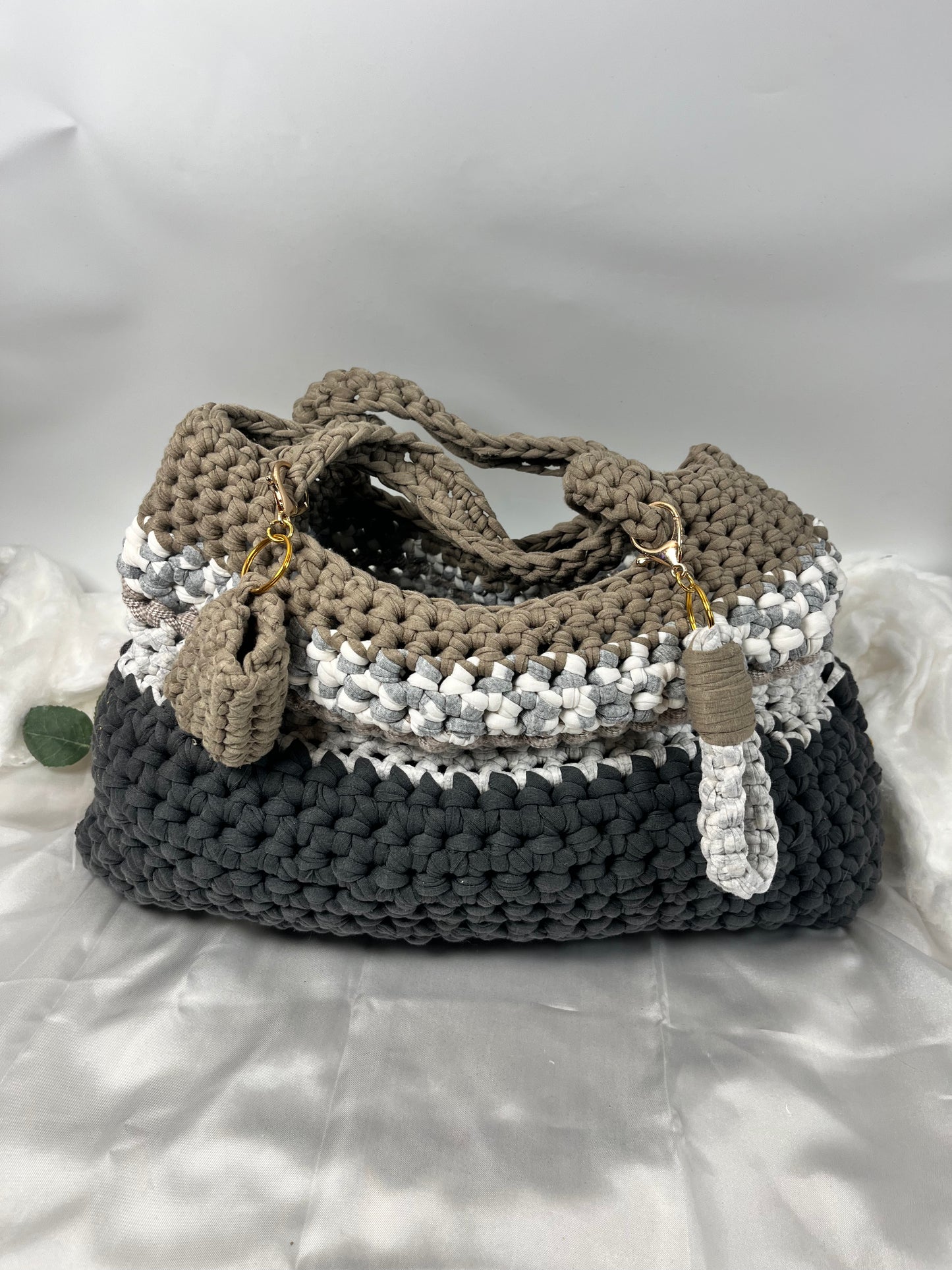 Handtasche Braun Grau