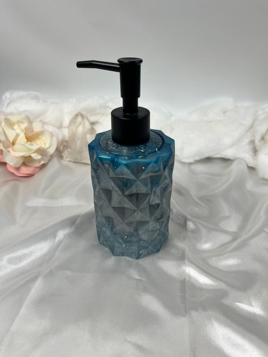 Seifenspender Blau Silber