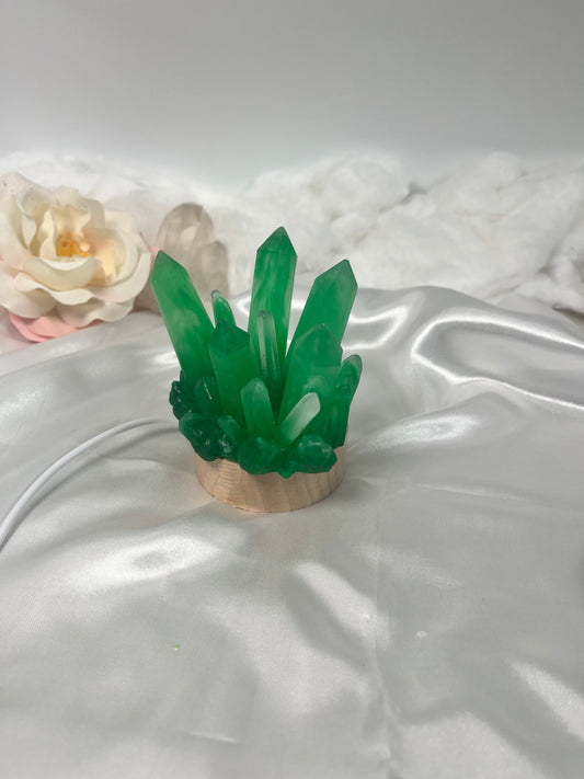 Kristall Lampe Grün