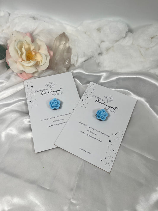 Glücksmagnet Rose Hellblau