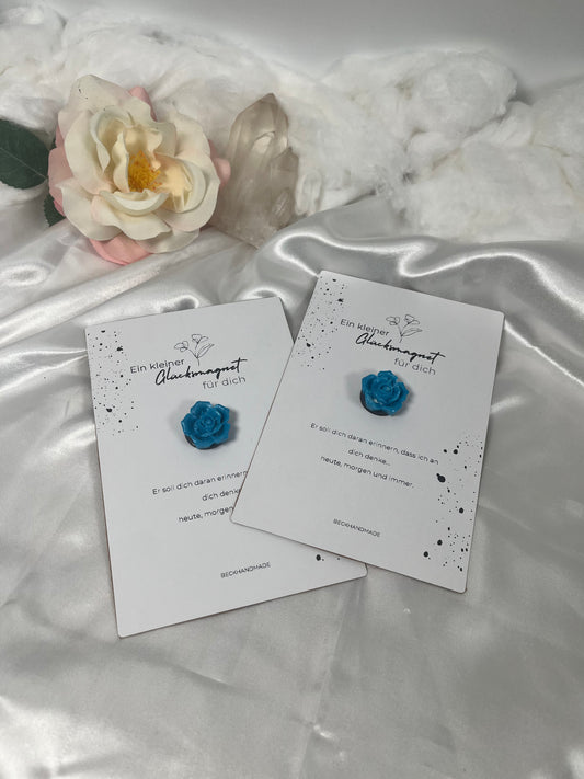 Glücksmagnet Rose Blau