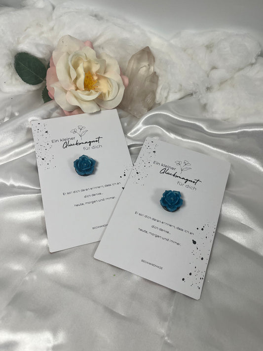 Glücksmagnet Rose Dunkelblau