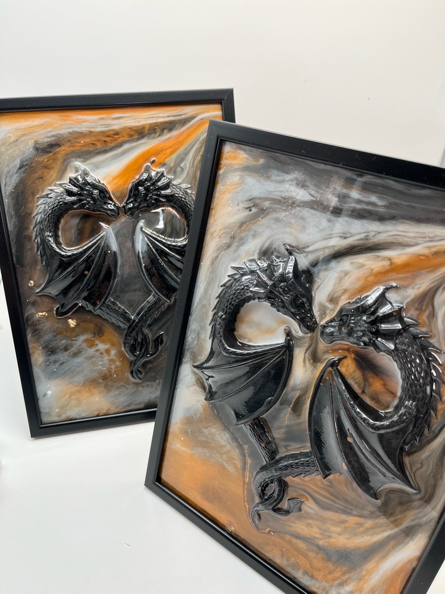 Wandbild Drachenpaar Wunschanfertigung